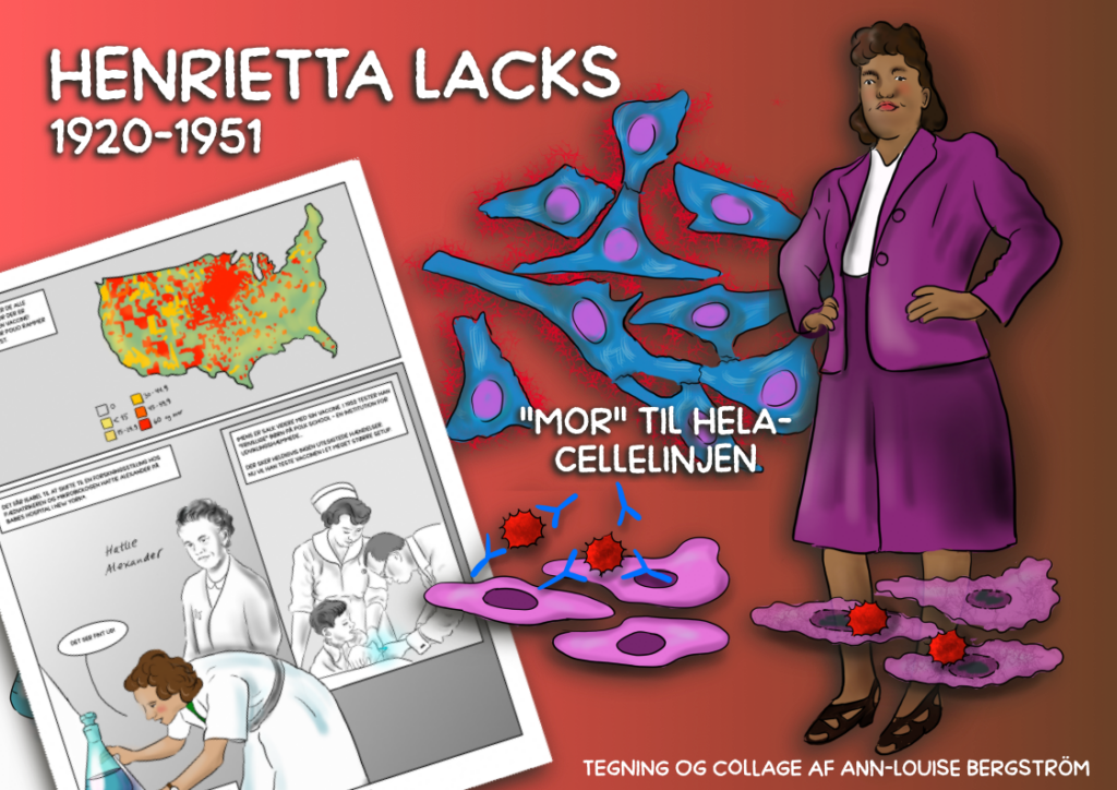 collage (non-AI) om Henrietta Lacks af Ann-Louise Bergström
